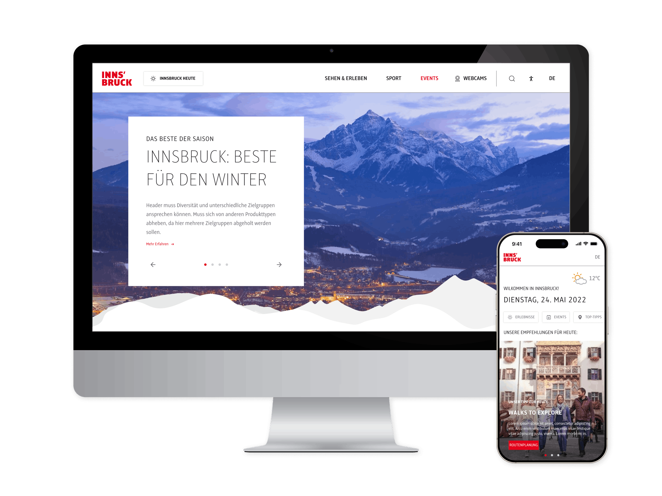 Innsbruck tourism homepage